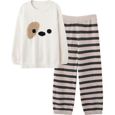 思莉太太半边绒小狗睡衣