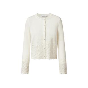 VGRASS维格娜丝女装艺术镂空挑孔秋冬季新款绵羊毛针织外套上衣女