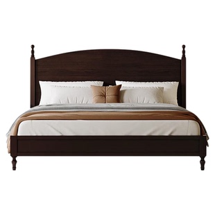 法式复古全实木床美式1.8米主卧双人床中古风1.5米次卧儿童公主床