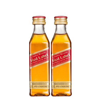 尊尼获加红牌红方50ml迷你小酒版塑料瓶便利店调酒威士忌基酒酒伴