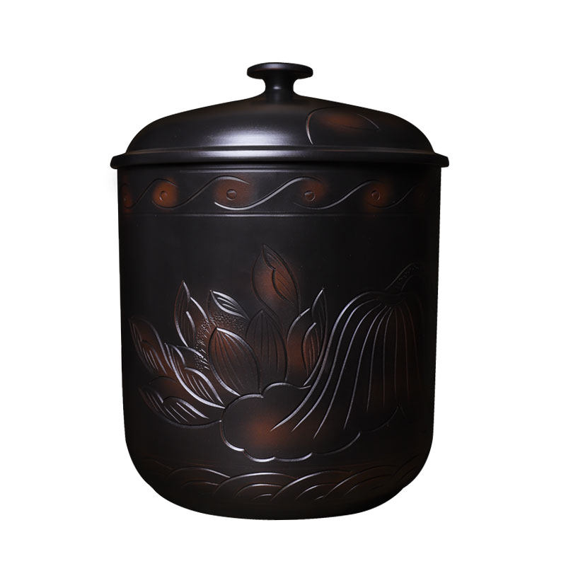 【滇匠企业店】云南建水紫陶茶叶储存罐普洱茶罐收纳盒存茶醒饼