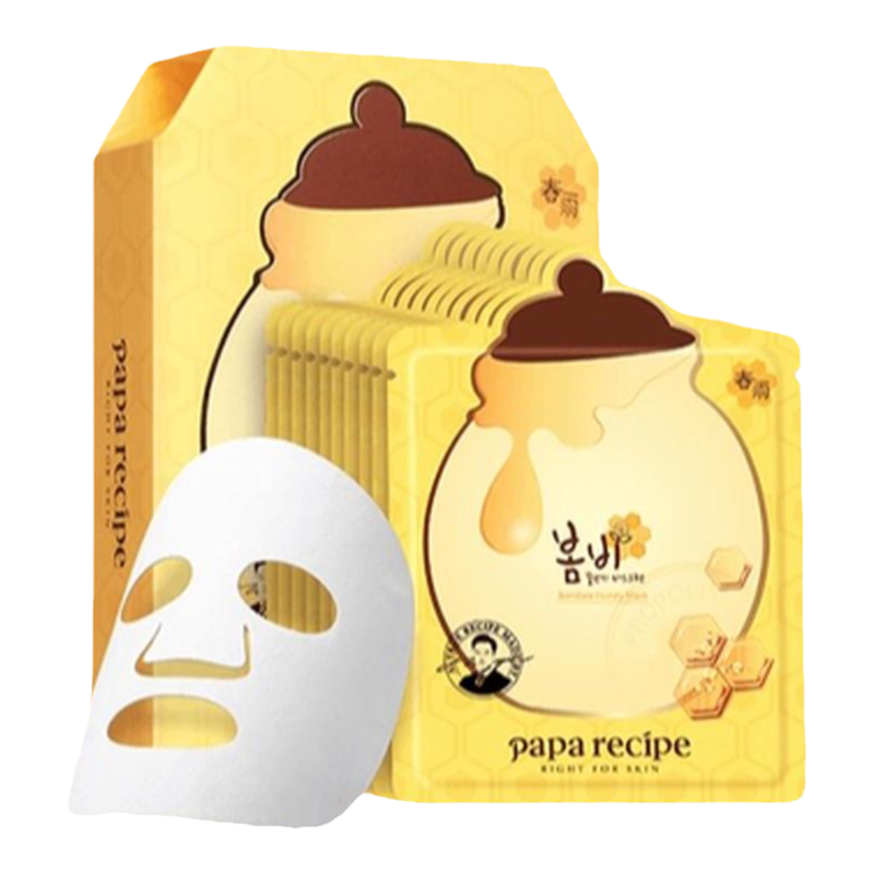 【自营】papa recipe/春雨蜂蜜面膜补水保湿韩国进口黄春雨10片
