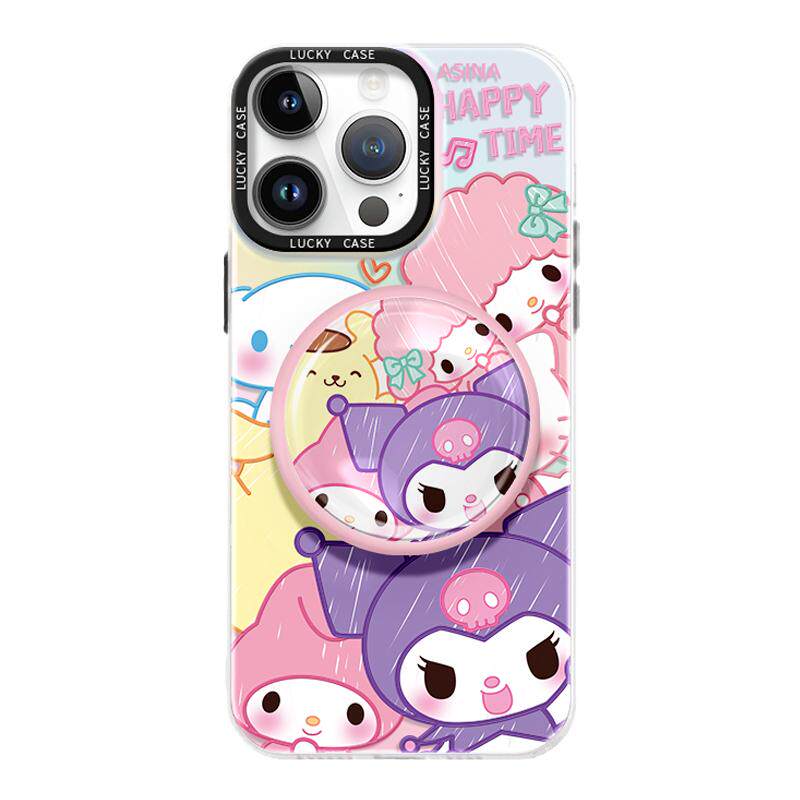 萌物猫咪适用iPhone15Promax手机壳磁吸支架苹果14保护套13网红硅胶创意15plus全包12防摔女ip14Pro新款可爱