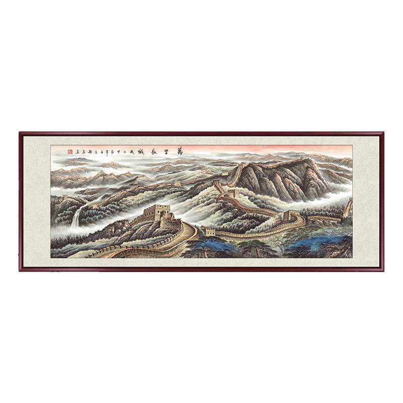 万里长城画靠山图手绘真迹国画