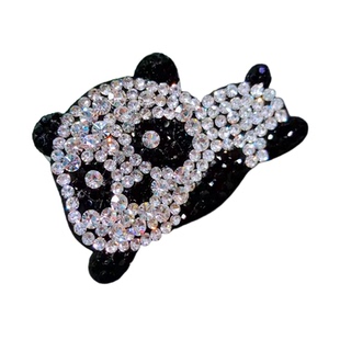 米龙原创超闪正品水钻满钻镶嵌发夹碎发刘海熊猫边夹头饰BB夹发饰