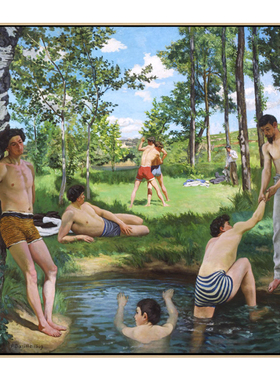 巴齐耶夏日油画简欧书房装饰画