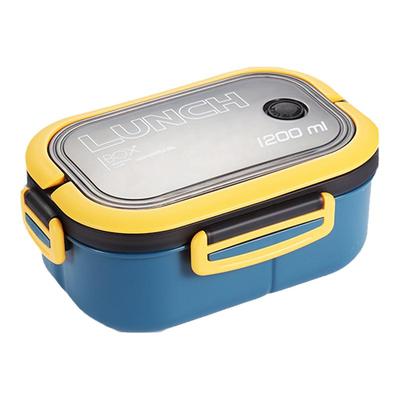 学生饭盒加厚PP塑料材质分格隔双层餐盒上班族便当盒可微波炉加热