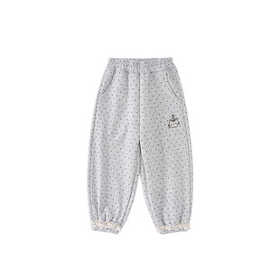 皇室童缘女童波点花边束脚裤冬季2025新款儿童宝宝加绒加厚裤子