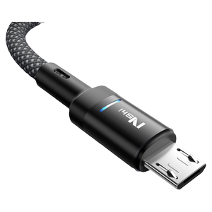 能适安卓智能断电快充数据线适用华为oppo小米vivo闪充micro口老款式手机通用usb加长9A充电器头蓝牙充电宝线