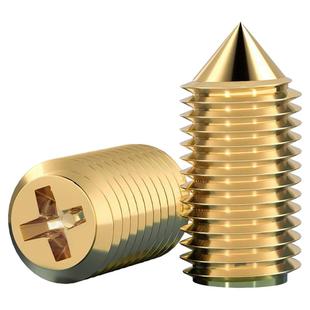 黄铜锥端十字紧定铜锥型开槽机米无头止付机米顶丝螺丝栓M2M2.5M3