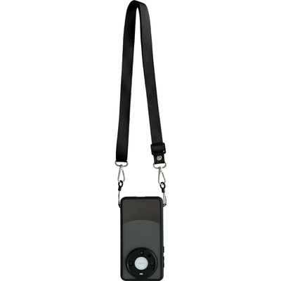 磨砂半透黑色全包防摔斜挎手机壳