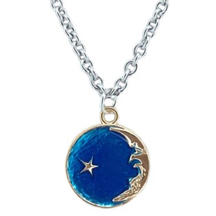 宇宙星空项链吊坠钛钢小众海洋饰品蹦迪情侣男嘻哈毛衣链配饰女