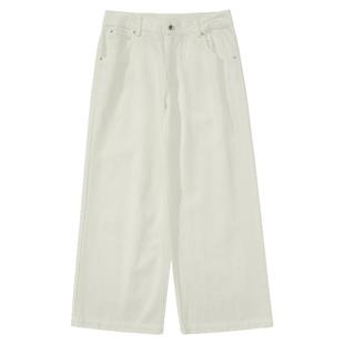 Mentmate 25AW 秋冬百搭白色牛仔裤男文艺复古宽松西装长裤休闲裤
