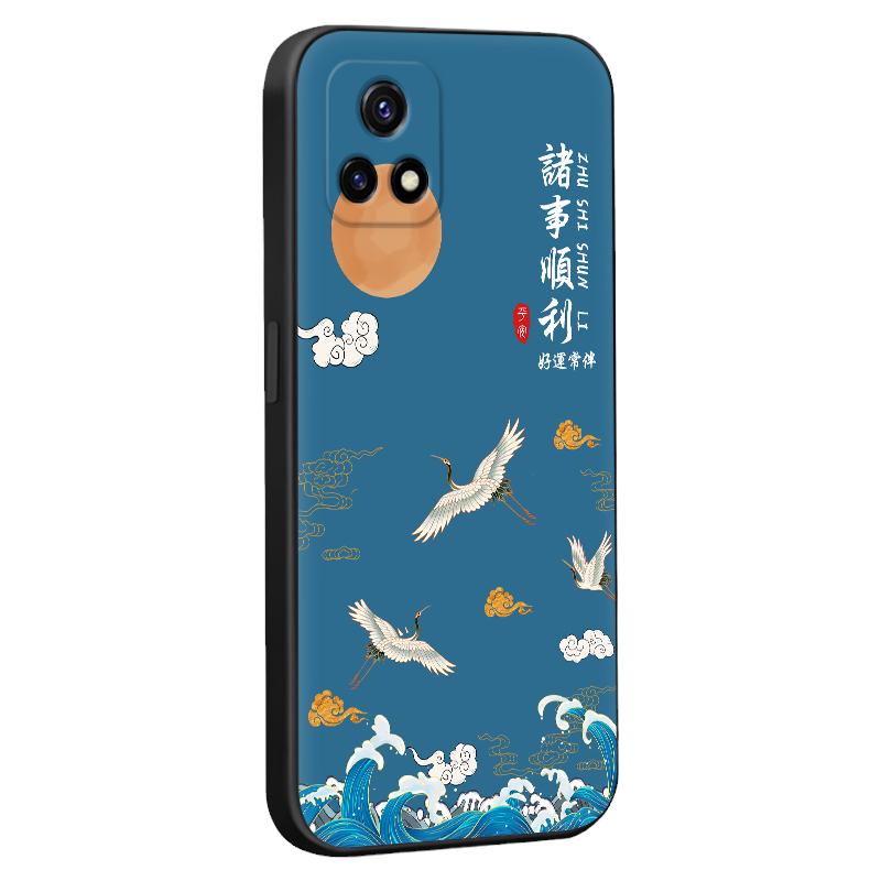 imobile适用于vivoy31s标准版手机壳v2068a新款国风viv0y31s防摔iqoou3彩绘软硅胶软壳y52s网红y31s保护套y54