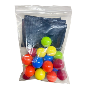 直径25mm彩色实心球大颗粒拼装滑道滚球轨道玩具配套球概率球教具