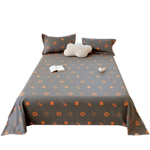 冬季加厚磨毛床单单件纯棉100全棉2025新款纯色宿舍单人枕套被单