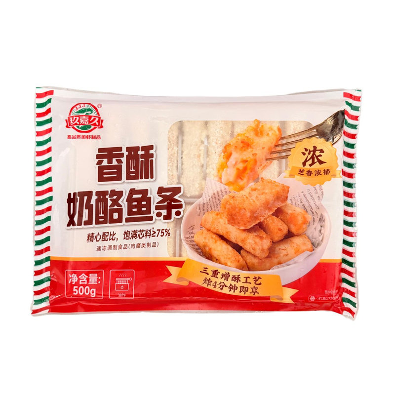 玖嘉久香酥奶酪鱼条500g*20袋/箱