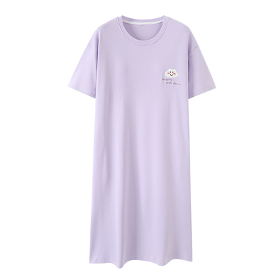 【芬腾】带胸垫100%棉加大码睡衣