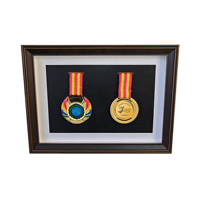 中空奖牌相框实木摆台简约装裱