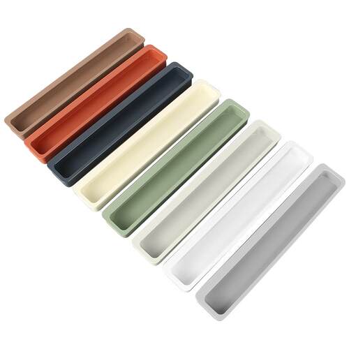 内嵌式隐形拉手羊绒灰/U705抽屉柜门橱柜衣柜嵌入式内嵌拉手 白色