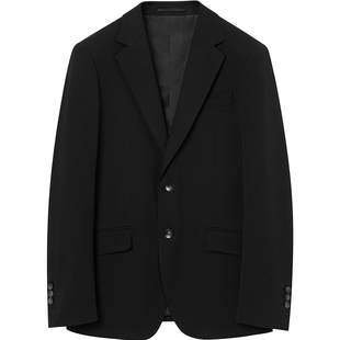 JDV男装商场同款春秋新款黑色平驳领两粒扣西装正装SMM5001