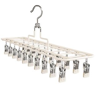 【国补15%】多夹子袜子晾晒架不锈钢家用阳台内衣内裤晾衣架神器