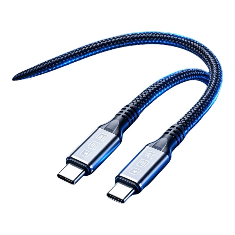 双头Typec数据线USB3.2Gen2全功能40Gbps传输弯头ctoc连接硬盘盒PD240W快充8K视频一线通适用苹果笔记本电脑