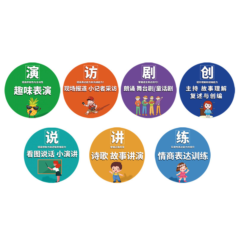 口才教室装饰播音主持演讲培训环创挂画艺术学校小主持人布置贴纸
