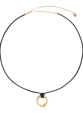 TWINSLULU氛围拼色三环圆形项链