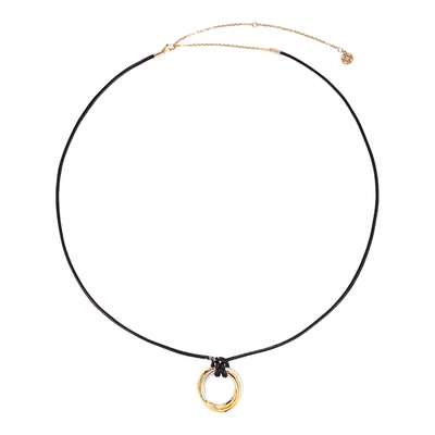 TWINSLULU氛围拼色三环圆形项链