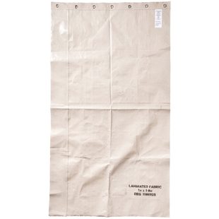 日本进口PUEBCO复古白色层压布防水防风门帘隔断帘字母工业风窗帘