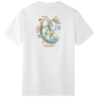 卡宾印花刺绣短袖T恤男生夏季休闲百搭潮流凉感冰丝宽松圆领上衣