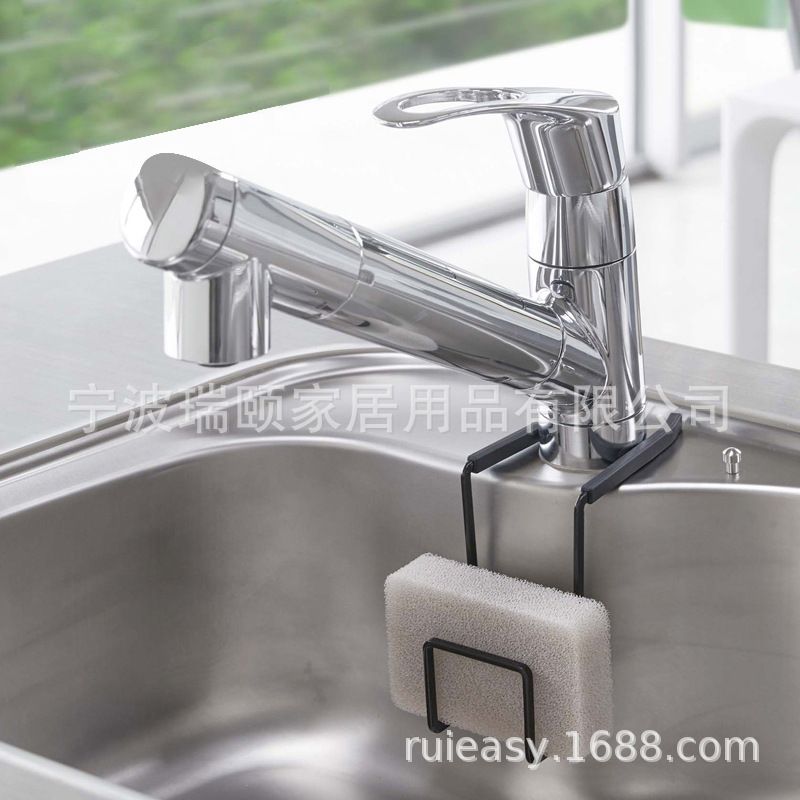 现货批发日式水龙头海绵置物架抹布百洁布清洁用具收纳免打孔收纳