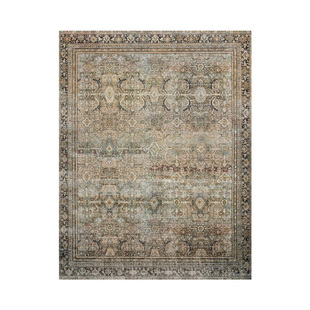 山川嘉境美式复古做旧风地毯大号家用客厅卧室地毯瑕疵品库存清仓