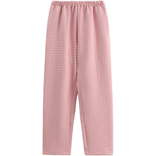 芬腾睡裤女士秋冬款保暖空气棉夹层长裤休闲加厚加大码家居裤单裤