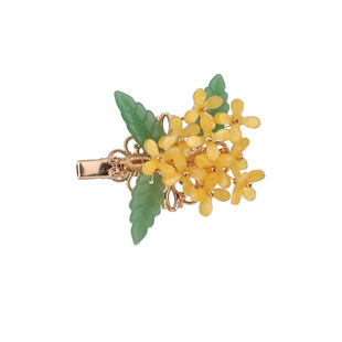 桂花夹子头饰发夹 边夹女侧边古典设计头家旗袍国风配饰茶服日常