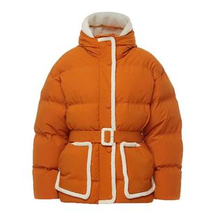 IENKI IENKI 秋冬款女士毛绒拼接鹅绒羽绒服银泰百货精品 301596