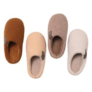 5双棉拖鞋家用待客人用秋冬季毛毛绒厚底防滑男女冬天室内家居家6