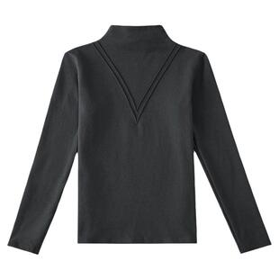 德绒半高领打底衫女内搭2026年秋冬季新款长袖T恤显瘦修身上衣服