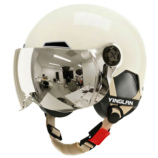 营缆大头围摩托车头盔男士3c认证四季通用保暖复古电动车安全帽女
