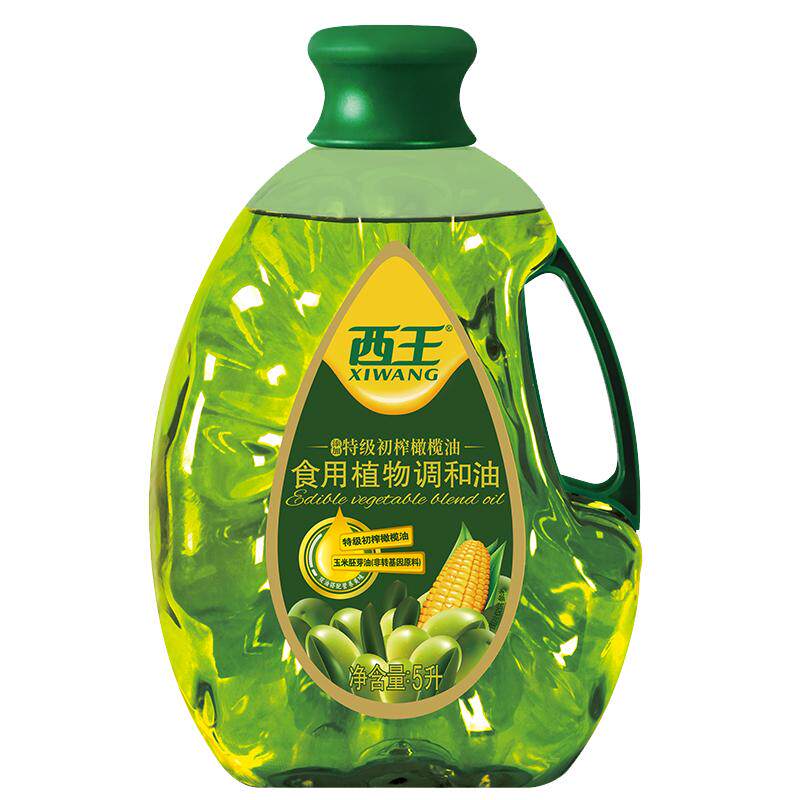 西王食用植物调和油5L添加特级初榨橄榄油非转基因食用油双重营养