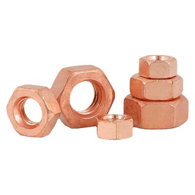 T2紫铜六角螺母紫铜平垫圈