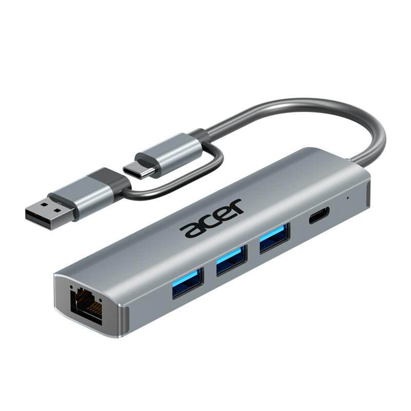 Acer/宏碁扩展坞typec千兆网线转接口usb分线器3.0高速hub集线器网口转换器笔记本电脑台式机多接口拓展坞