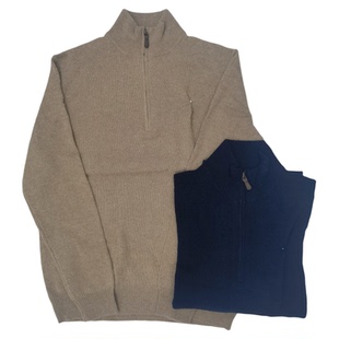 男士羊毛毛衣小云同小吉RL女士可秋冬半高领拉链小马仔套头针织衫