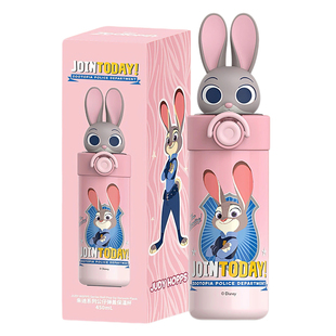 尼克朱迪保温杯可爱卡通高颜值2025新款学生吸管杯儿童上学水杯