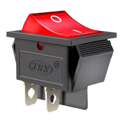 KCD4-2x12档船型开关四六脚31×25MM饮水机船型红色电源按钮250V