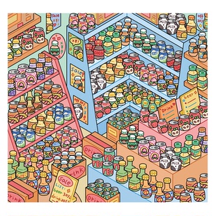 艺蓝码货系列造景贴纸合集本模拟经营场景微缩场景3D立体小屋贴画手帐玩具女孩打发时间新年生日礼物