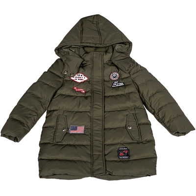 巴柯拉中长款连帽加厚保暖羽绒服