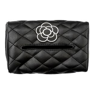 车载纸巾盒汽车纸抽盒山茶花车内抽纸盒车用高档遮阳板挂式纸巾袋