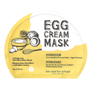 too cool school柔滑鸡蛋滋养面膜补水保湿嫩滑肌肤女5片